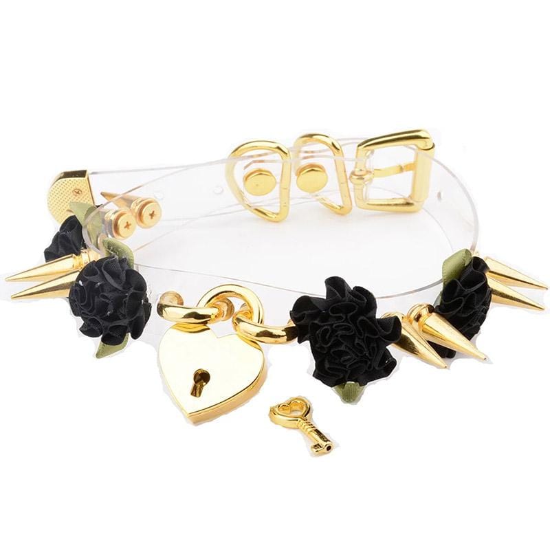 Lolita Floral Heart Lock Choker