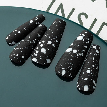 Snowflake Coffin Nails