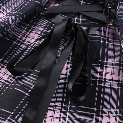 Midnight Frolic Grunge Plaid Dress