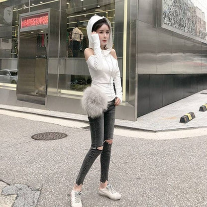 Expos¨¦e Cold Shoulder Hoodie