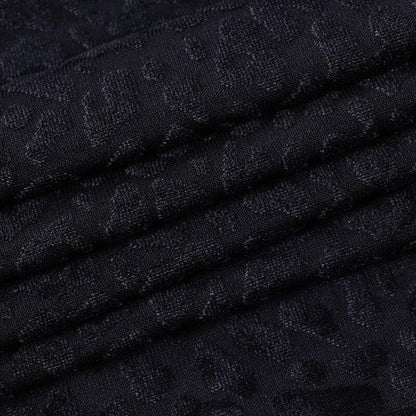 Black Leopard Midi Dress