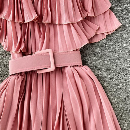 Incarnate Pleated Midi Dress