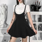 Gothic High Waist Suspender Skirt