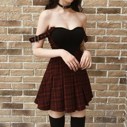 Lolita Retro Plaid Dress