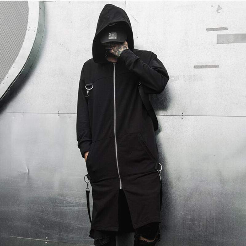 Blackout Streetwear Trench Coat