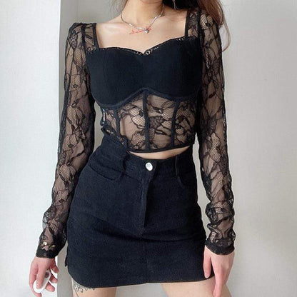 Retro Gothic Lace Shirt