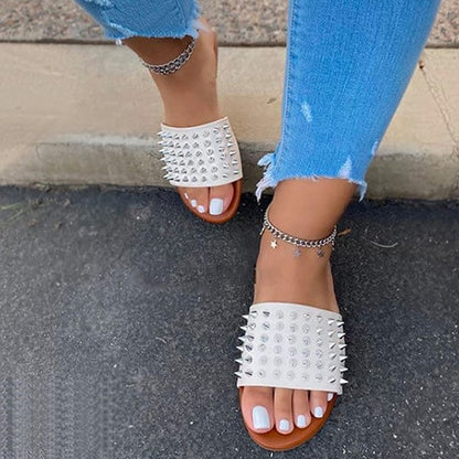 Devil's Spur Leather Studded Sandals