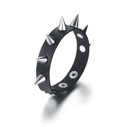 Killer Spike Leather Bracelet
