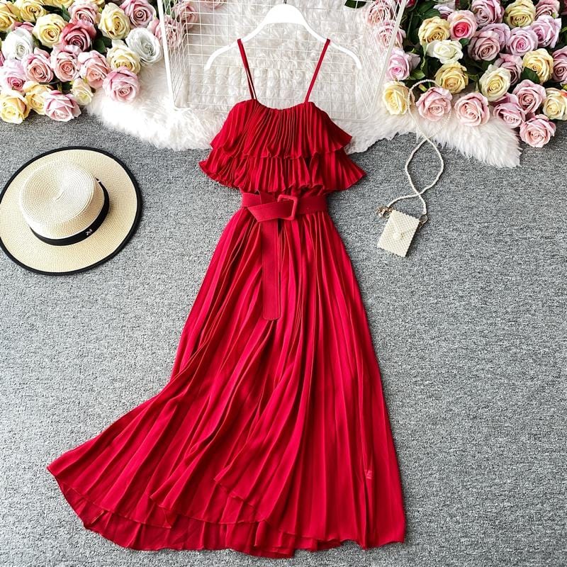 Incarnate Pleated Midi Dress