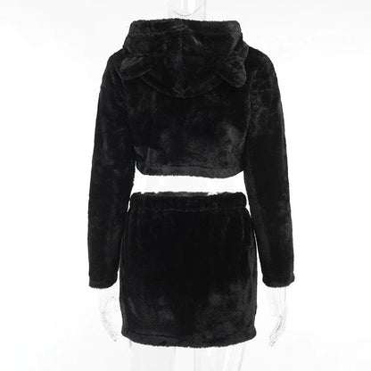 Nine Lives Hoodie And Mini Skirt