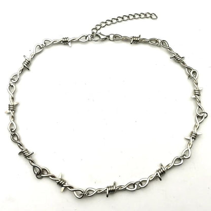 Barbed Wire Choker Necklace