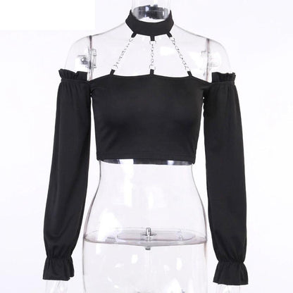 Keep Off My Shoulder Crop Top