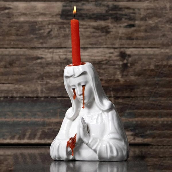 Crying Mary Candle Holder
