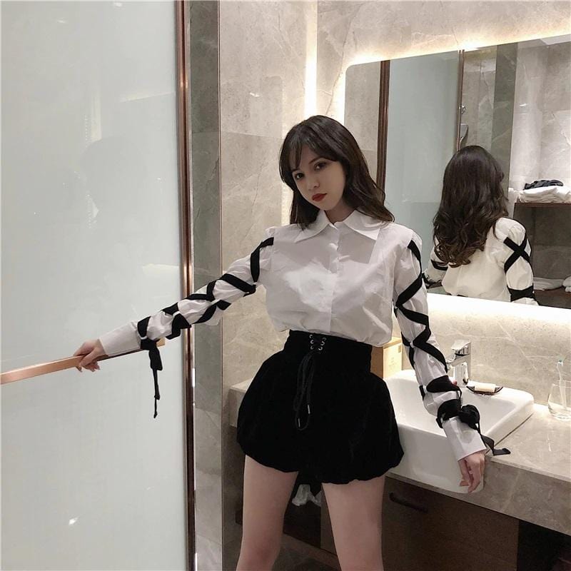 Black Bandage Aesthetic Top
