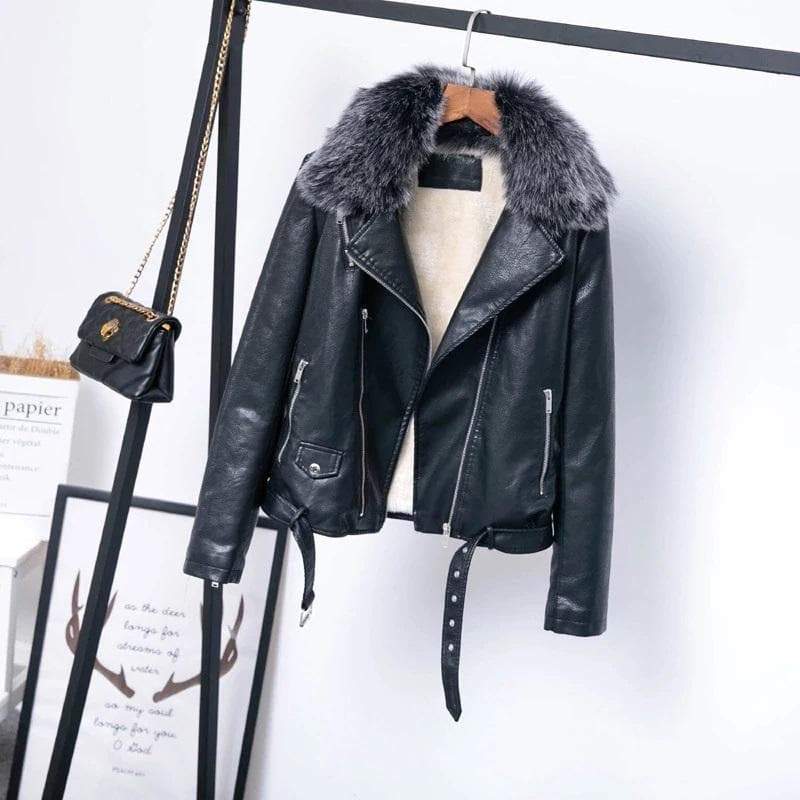 Faux Leather Winter Gothic Coat