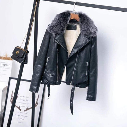 Faux Leather Winter Gothic Coat