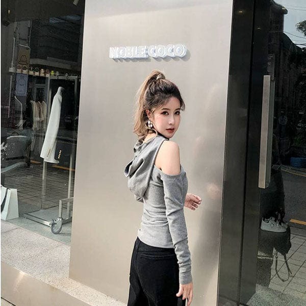 Expos¨¦e Cold Shoulder Hoodie