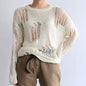 Good Karma Distressed Knit Sweater