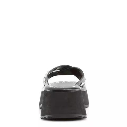 Grim Gothic Black Sandals