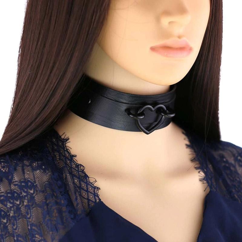 Black Heart Choker Necklace