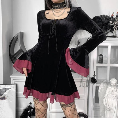 Bloody Witch Velvet Dress