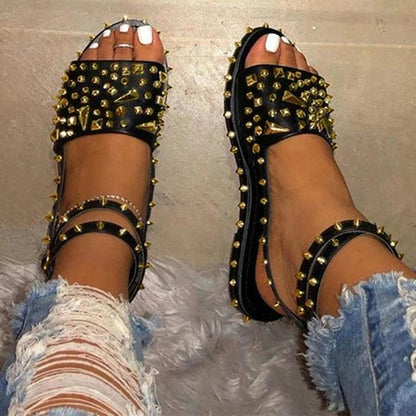 Overkill Rivet Goth Sandals