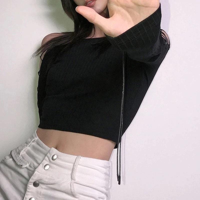 Gothic Bodycon Crop Top