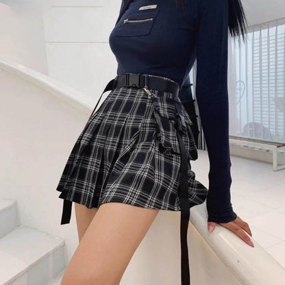 Shades of Gray Pleated Skirt