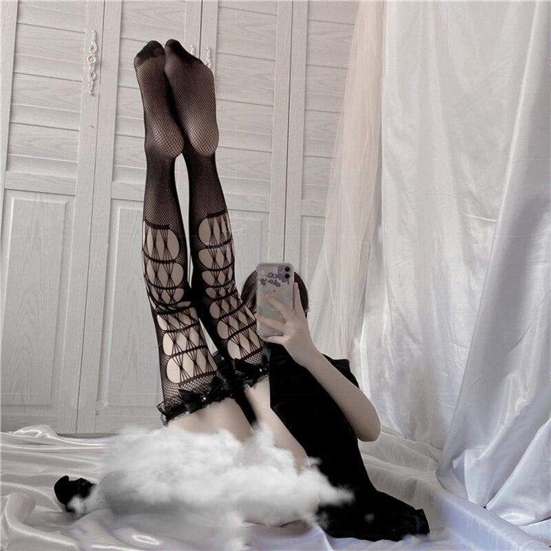 Hollow Out Gothic Stockings