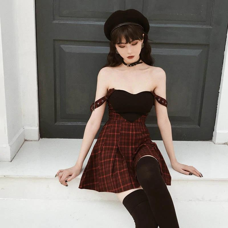 Lolita Retro Plaid Dress