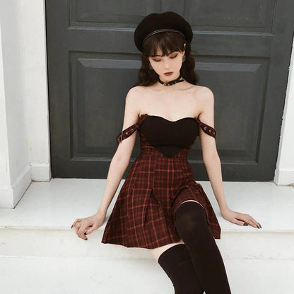 Lolita Retro Plaid Dress