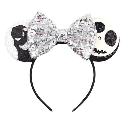 Sequin Ghost Mouse Ear Headband