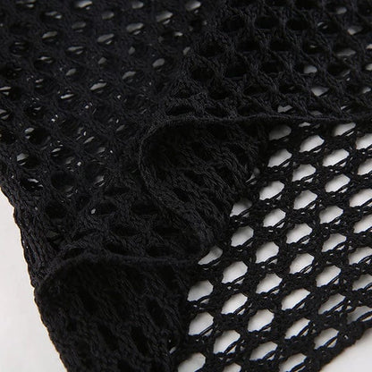 Show Me Black Fishnet Top