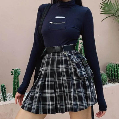 Shades of Gray Pleated Skirt