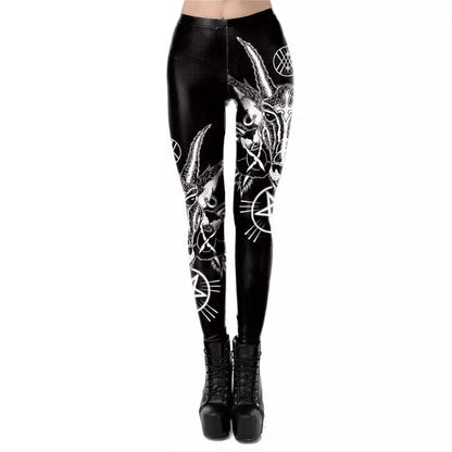 Baphomet's Offering Black Leggings