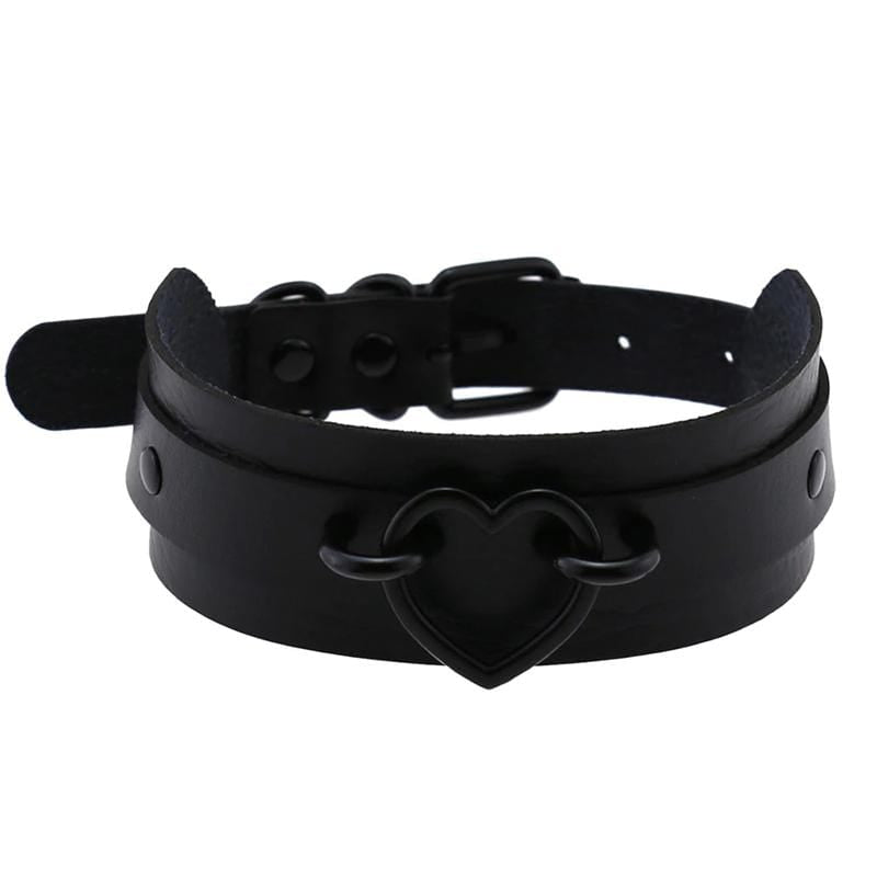 Black Heart Choker Necklace