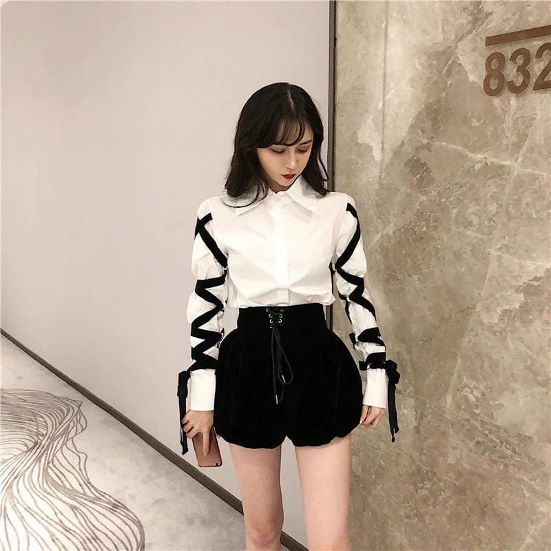 Black Bandage Aesthetic Top