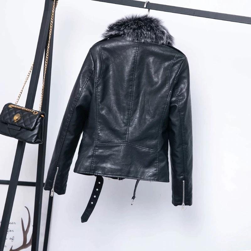 Faux Leather Winter Gothic Coat