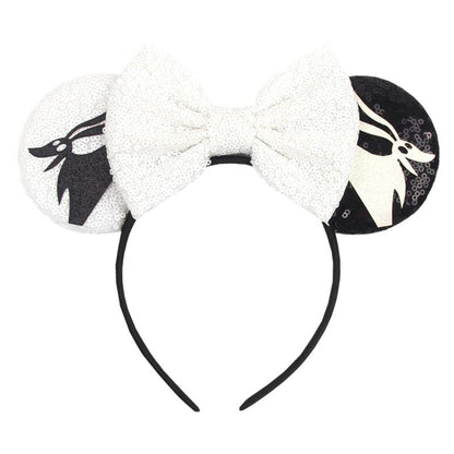 Sequin Ghost Mouse Ear Headband