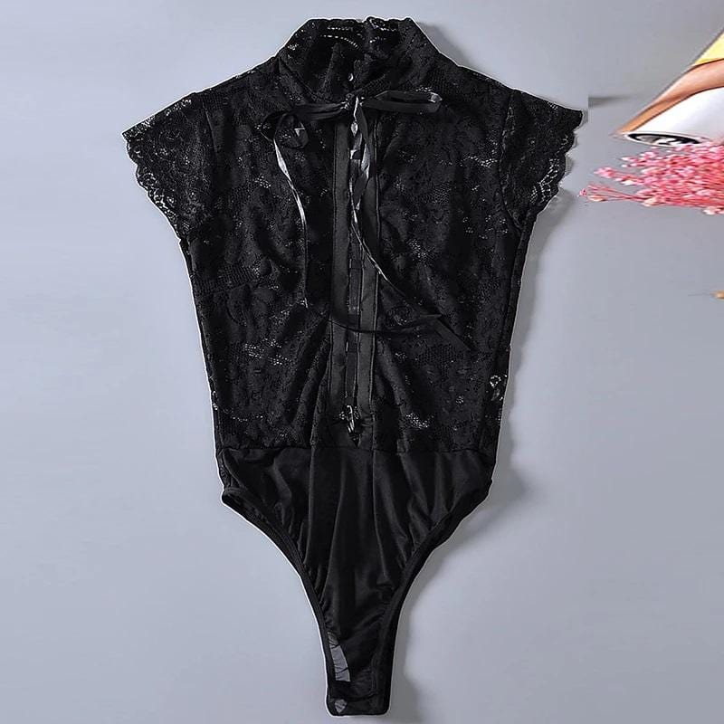 Soraya Sexy Black Bodysuit