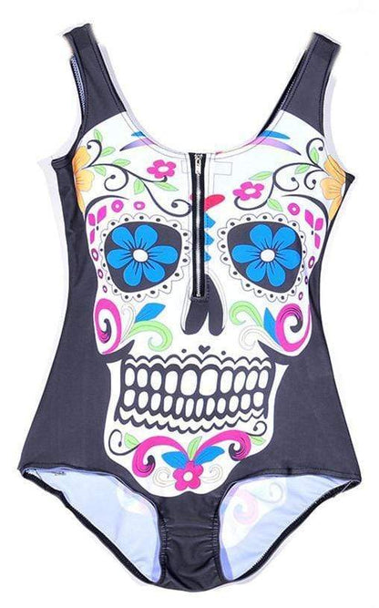 Floral Skull Swimsuit