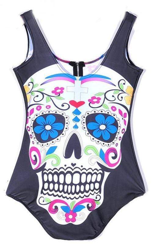 Floral Skull Swimsuit
