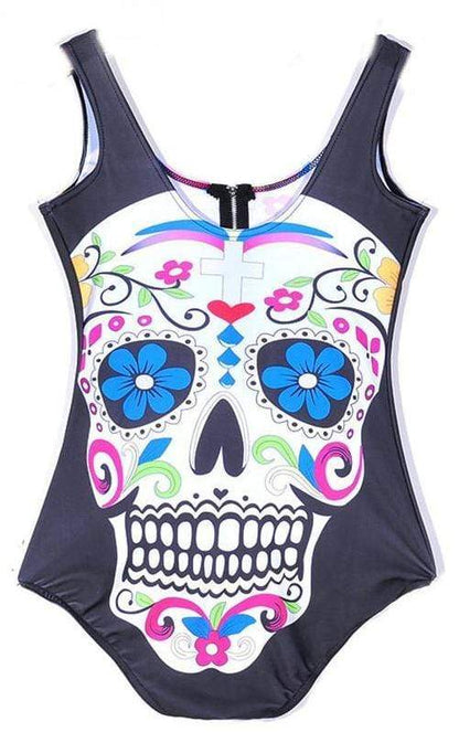 Floral Skull Swimsuit