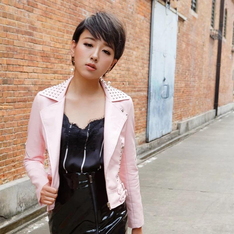 Fashionable Gothic Leather Motorcycle Jacket