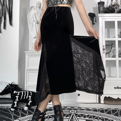 Victoria Velvet Long Skirt
