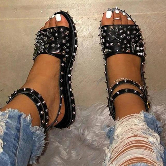 Overkill Rivet Goth Sandals