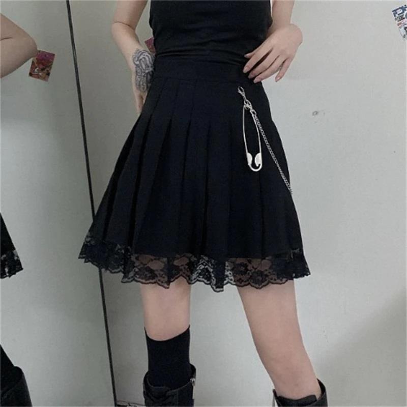 Ava Lace Pleated Mini Skirt