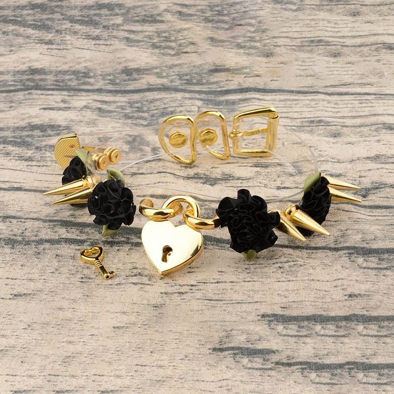 Lolita Floral Heart Lock Choker