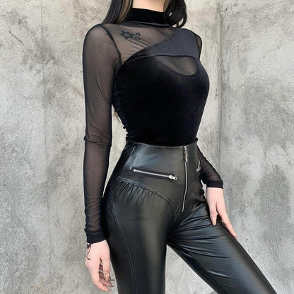 Mesh Gothic Punk Top