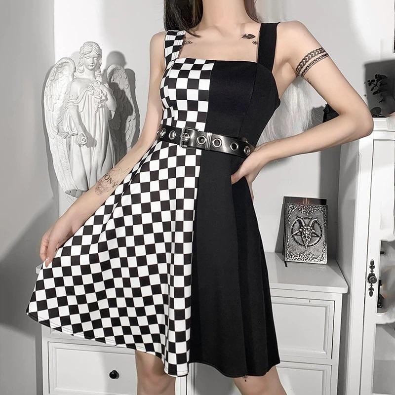 Two-Faced Plaid Sexy Dress